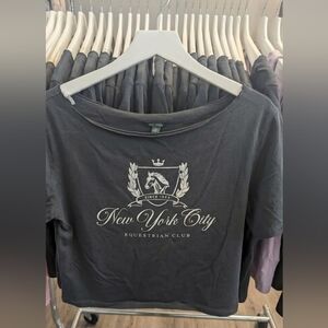 NWT Reseller Bundle - Wild Fable Charcoal Equestrian Graphic Crop (4S / 3L)